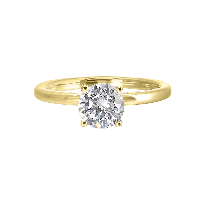 Custom - Designed Diamond Rings to Reflect Your PersonalityThollot-Colorado Cut 14K Yellow Gold .10ctw 4 Prong Style Diamond Semi-Mount Engagement Ring