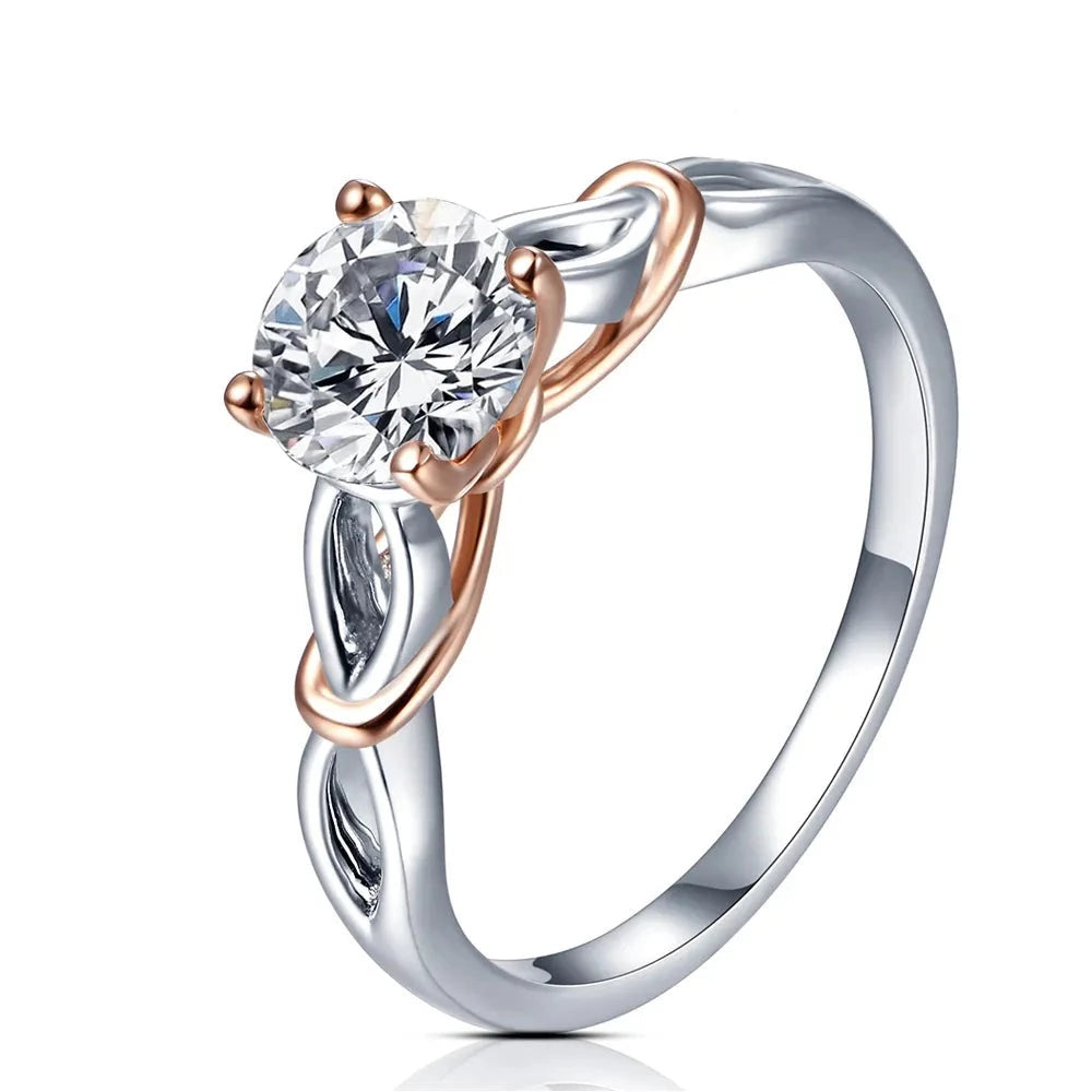 Vintage - Inspired Diamond Rings with Filigree WorkRose Gold Moissanite Engagement Ring