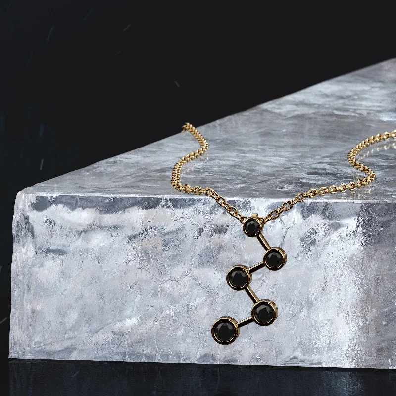 Custom - Designed Diamond Rings to Reflect Your PersonalityNightfall Natural Black Diamond Alternative Pendant with a Yellow Necklace