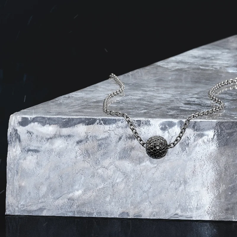 Solitaire Diamond Rings in Platinum SettingsBean Natural Black Diamond Alternative Pendant with a White Necklace