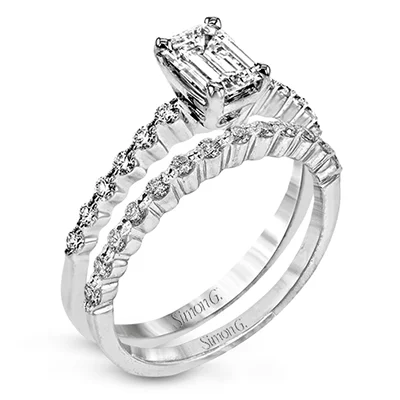 Vintage - Inspired Diamond Rings with Filigree WorkWedding Set in 18k Gold with Diamonds