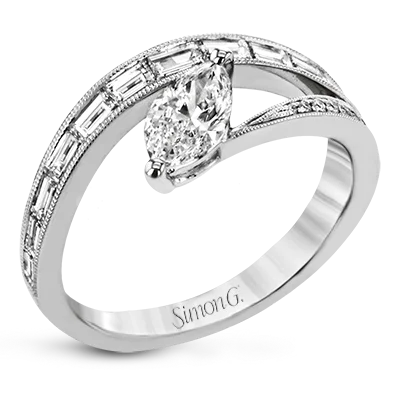Halo - Style Diamond Rings with Smaller Accent DiamondsEngagement Ring in 18k Gold with Diamonds