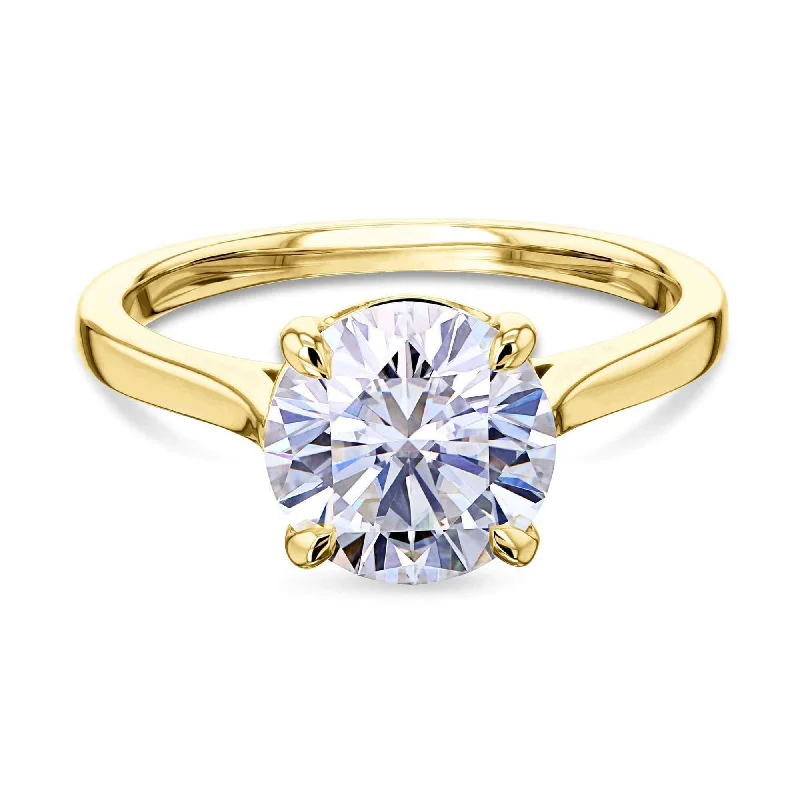 1.9ct Round Moissanite Solitaire Ring
