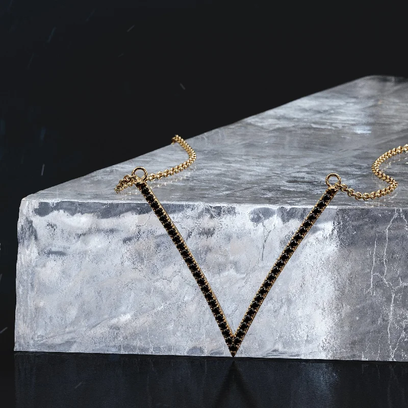 Vintage - Inspired Diamond Rings with Filigree WorkOrion Natural Black Diamond Alternative Pendant with a Yellow Necklace