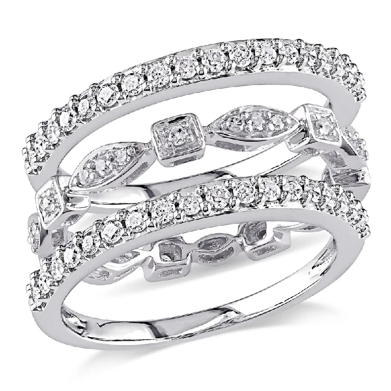 Custom - Designed Diamond Rings to Reflect Your PersonalityMiadora Signature Collection 10k White Gold 3/4ct TDW Diamond 3-piece Anniversary Stackable Ring Set