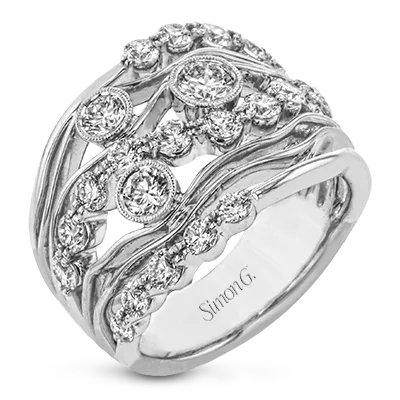 Solitaire Diamond Rings in Platinum SettingsRight Hand Ring in 18k Gold with Diamonds
