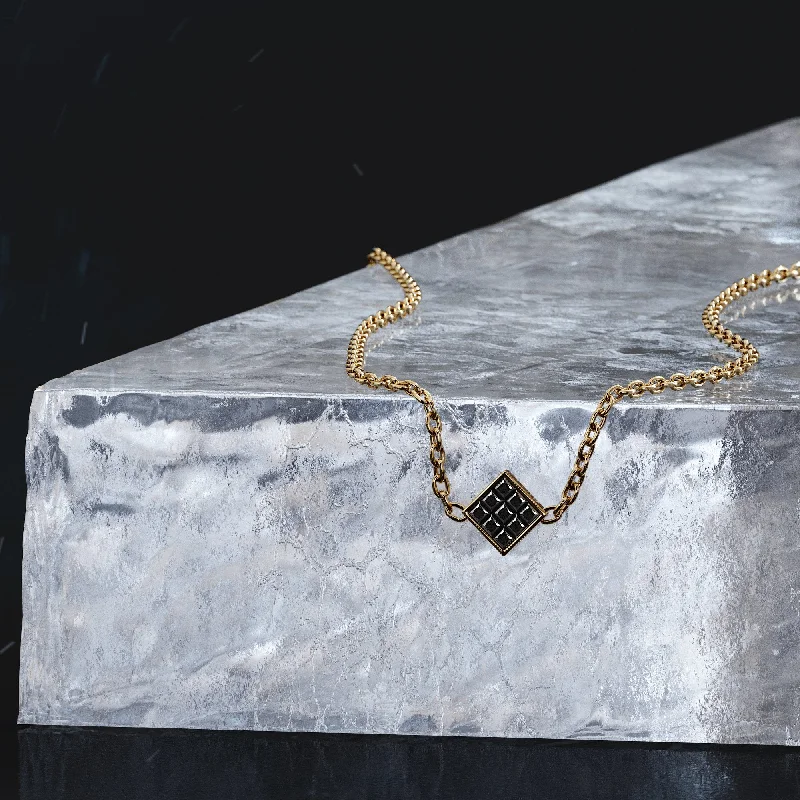 Three - Stone Diamond Rings with Princess - Cut DiamondsVoid Natural Black Diamond Alternative Pendant with a Yellow Necklace