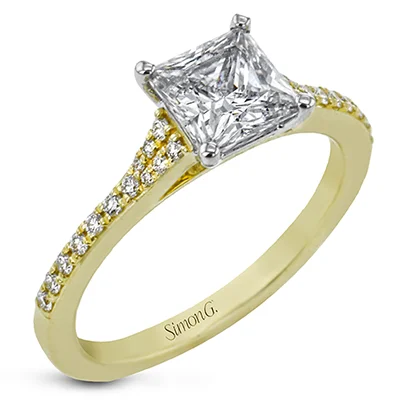 Vintage - Inspired Diamond Rings with Filigree WorkEngagement Ring in 18k Gold with Diamonds