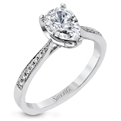 Halo - Style Diamond Rings with Smaller Accent DiamondsEngagement Ring in 18k Gold with Diamonds