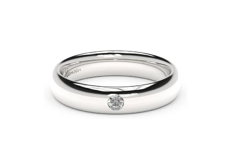 Halo - Style Diamond Rings with Smaller Accent DiamondsSleek Engagement Ring, White Gold & Platinum