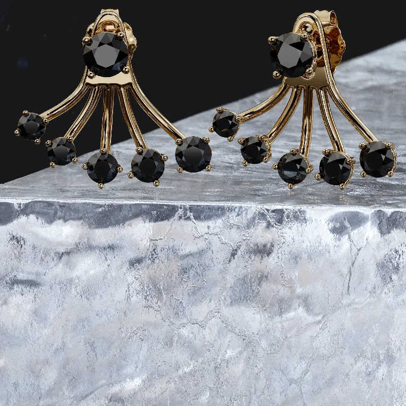 Custom - Designed Diamond Rings to Reflect Your PersonalityBlackbird Natura Black Diamonds Yellow Gold Alternative Earrings