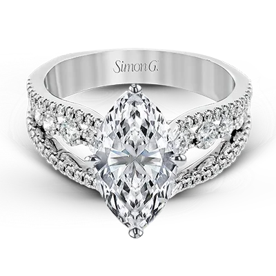 Vintage - Inspired Diamond Rings with Filigree WorkEngagement Ring in 18k Gold with Diamonds