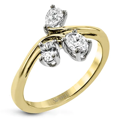 Halo - Style Diamond Rings with Smaller Accent DiamondsRight Hand Ring in 18k Gold