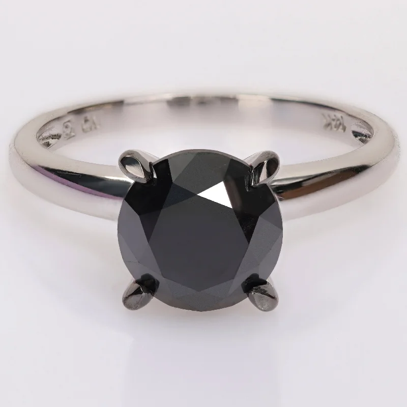Custom - Designed Diamond Rings to Reflect Your PersonalityMiadora 3ct TDW Black Diamond Solitaire Engagement Ring in 14k White Gold