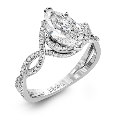 Vintage - Inspired Diamond Rings with Filigree WorkEngagement Ring in 18k Gold with Diamonds