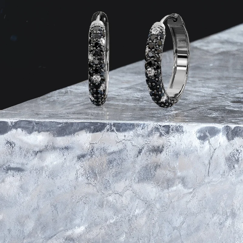 Solitaire Diamond Rings in Platinum SettingsShadowplay Natural Black Diamonds White Gold Unique Earrings