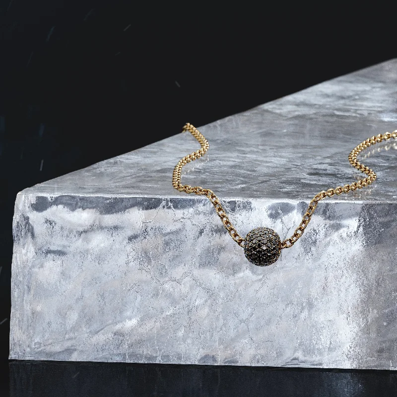 Three - Stone Diamond Rings with Princess - Cut DiamondsBean Natural Black Diamond Alternative Pendant with a Yellow Necklace
