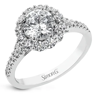 Vintage - Inspired Diamond Rings with Filigree WorkEngagement Ring in 18k Gold with Diamonds