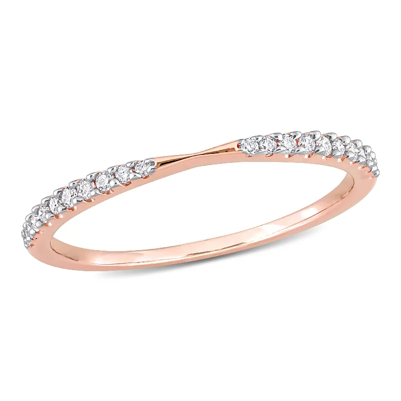Custom - Designed Diamond Rings to Reflect Your PersonalityMiadora 1/8ct TDW Diamond Stackable Wedding Band Ring in 14k Rose Gold