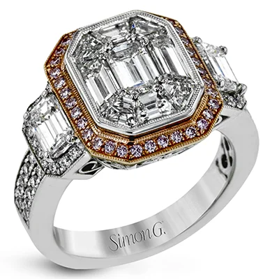 Vintage - Inspired Diamond Rings with Filigree WorkEngagement Ring in 18k Gold with Diamonds