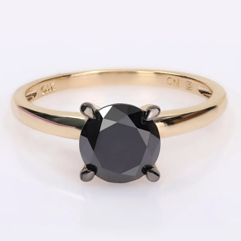 Custom - Designed Diamond Rings to Reflect Your PersonalityMiadora 2ct TDW Black Diamond Solitaire Engagement Ring in 14k Yellow Gold