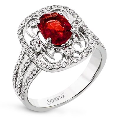Three - Stone Diamond Rings with Princess - Cut DiamondsColor Ring in 18k Gold with Diamonds