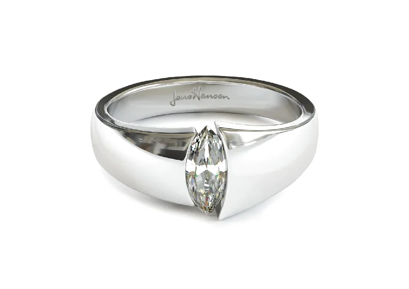 Custom - Designed Diamond Rings to Reflect Your PersonalityThe Jens Hansen Marquise Diamond Ring, White Gold & Platinum