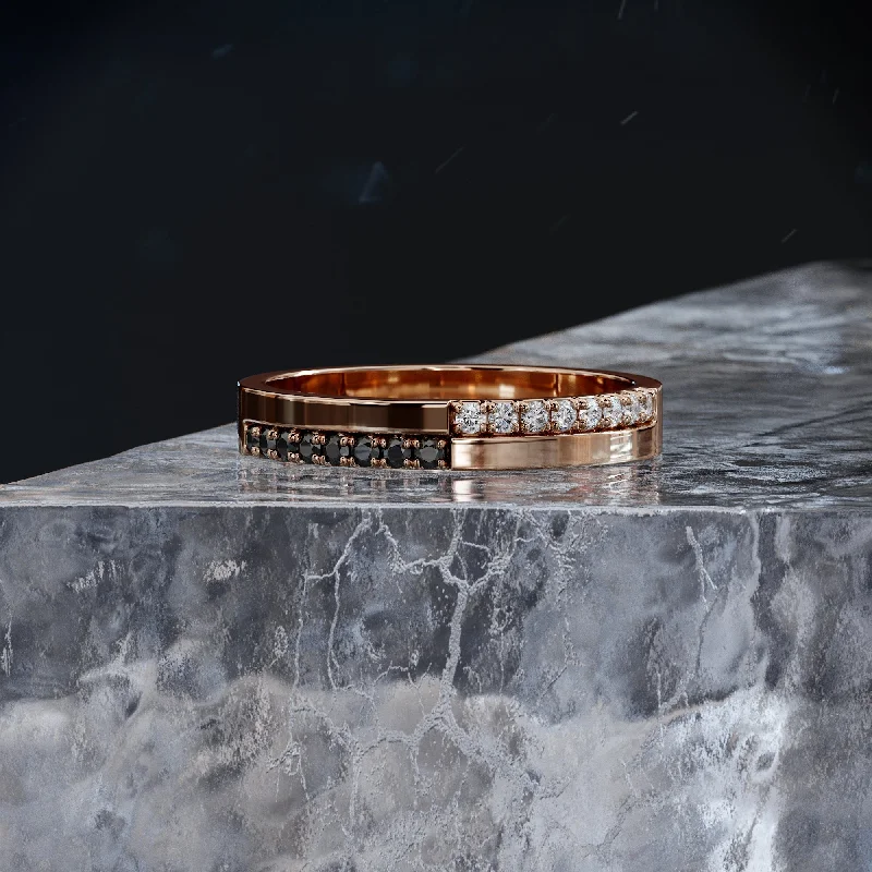 Custom - Designed Diamond Rings to Reflect Your PersonalityMiho Black & White  Natural Black & White  Diamond Ring