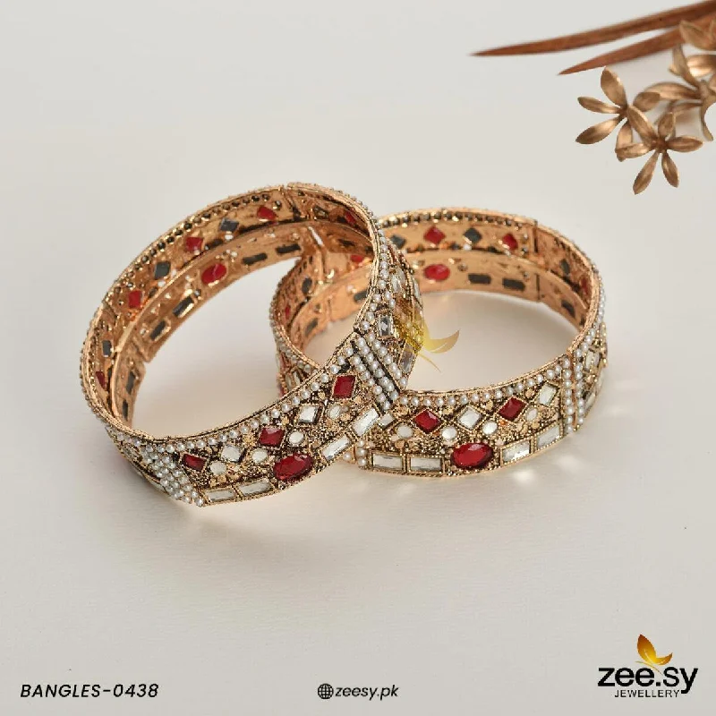 Solid Gold Bangles with Intricate EngravingsBANGLES-0438