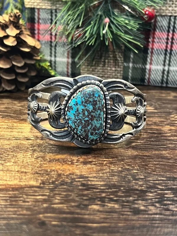 Enamel - Coated Cuff Bracelets in Vibrant ColorsEva Billah Thunder Mountain Turquoise & Sterling Silver Cuff Bracelet