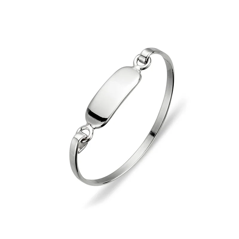 Bangle Bracelets with Birthstone AccentsENGRAVABLE BAMBINI ID BANGLE
