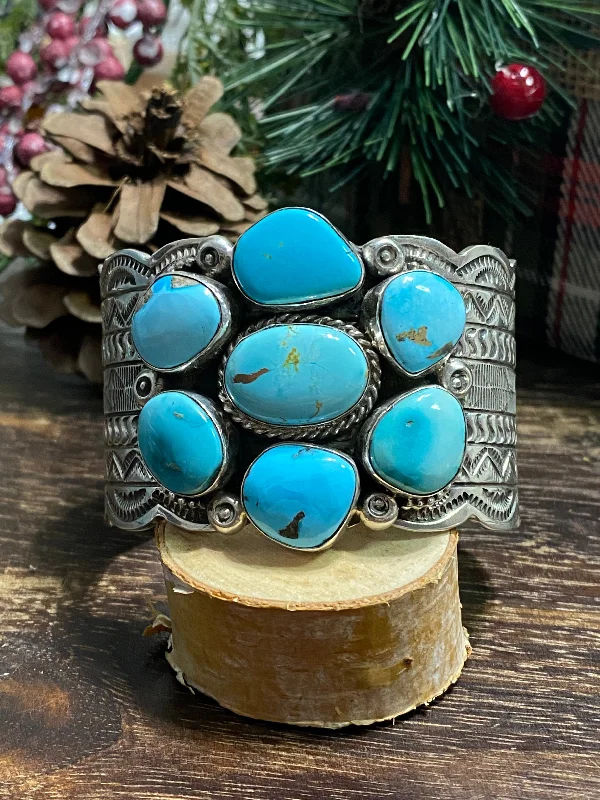 Cuff Bracelets with Engraved Initials for PersonalizationTillie Jon Kingman Turquoise & Sterling Silver Cuff Bracelet