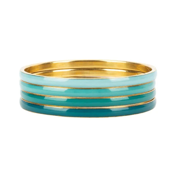 Stackable Bangle Sets for a Trendy LookBuDhaGirl | Set of Four | Krishna Bangles in Caribe