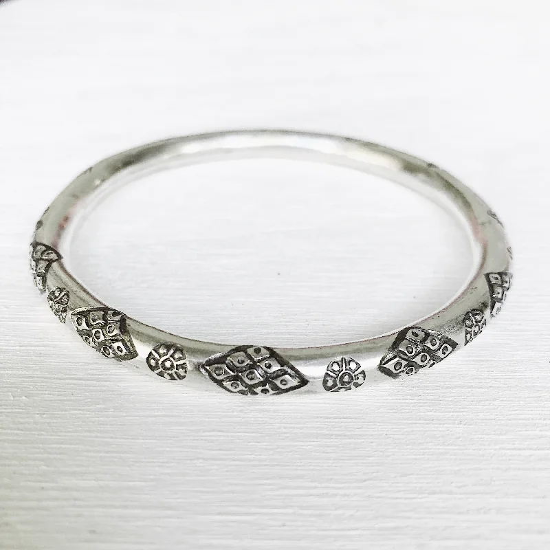 Solid Gold Bangles with Intricate EngravingsAZTEC BANGLE 60mm