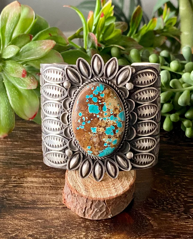 Enamel - Coated Cuff Bracelets in Vibrant ColorsAlex Sanchez Natural Royston Turquoise & Sterling Silver Cuff Bracelet