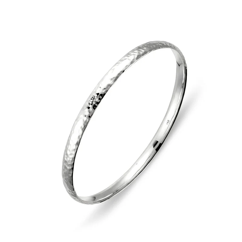 Stackable Bangle Sets for a Trendy LookHAMMERED BANGLE