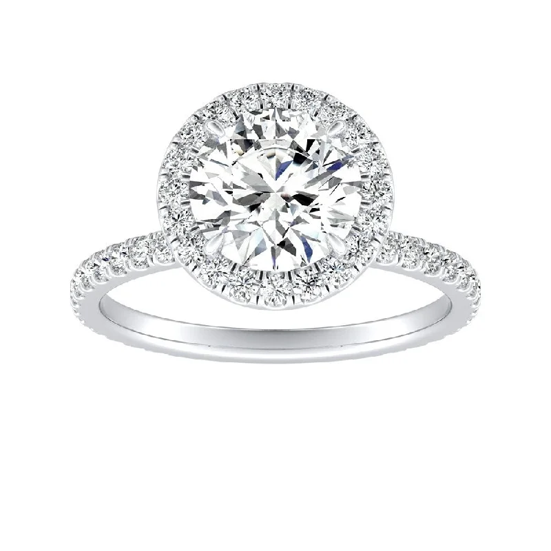 Auriya 14k Gold Classic 1 1/10ctw Round Halo Diamond Engagement Ring (G-H, VS1-VS2)