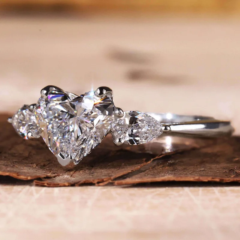 Heart Shaped Diamond Ring With Timeless Beauty and Sparkle