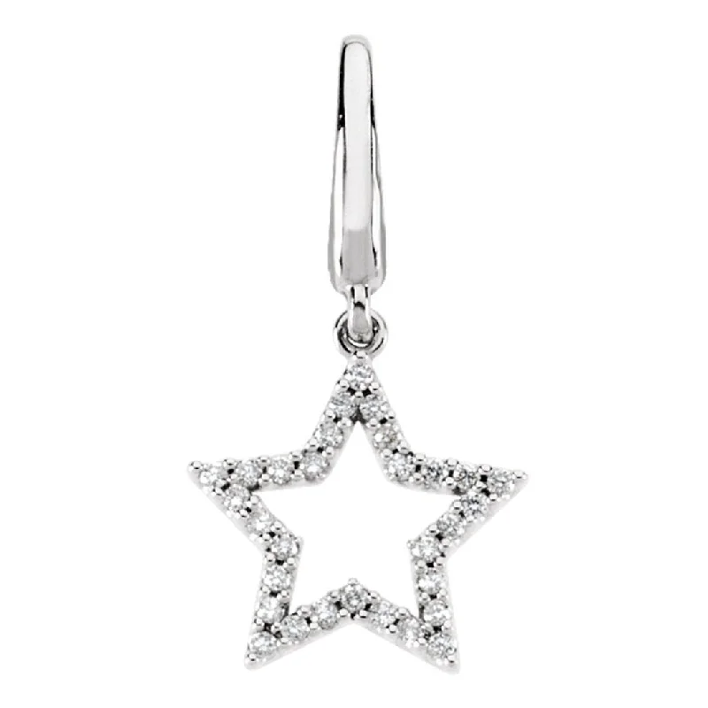 Animal - Shaped Pendants in Sterling Silver1/6 cttw G-H, I1 Diamond Star Charm in 14k White Gold Animal - Shaped Pendants in Sterling Silver1/6 cttw G-H, I1 Diamond Star Charm in 14k White Gold