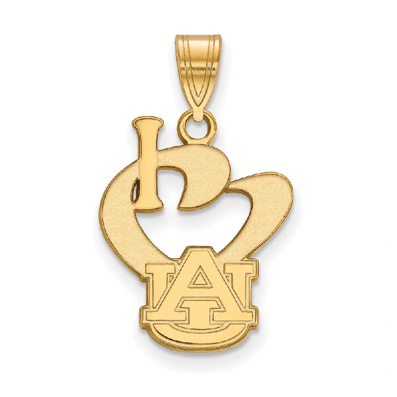 Flower - shaped pendants, including roses, lilies, and daisies 14k Gold Plated Silver Auburn U Large I Love Logo Pendant Flower - shaped pendants, including roses, lilies, and daisies 14k Gold Plated Silver Auburn U Large I Love Logo Pendant