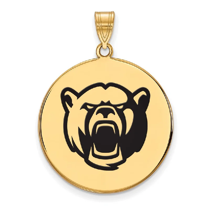 Pearl pendants, classic and elegant for any occasion​ 14k Gold Plated Silver Baylor U Large Bears Enamel Disc Pendant