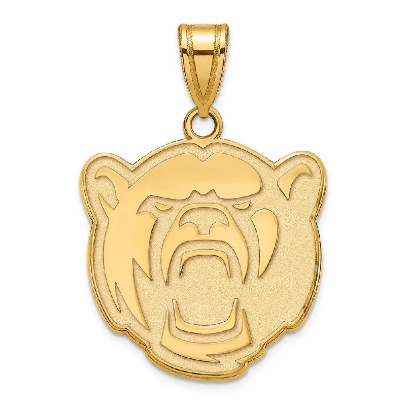 Gold pendants featuring a single large diamond for a luxurious look 14k Gold Plated Silver Baylor U Large Bears Pendant Gold pendants featuring a single large diamond for a luxurious look 14k Gold Plated Silver Baylor U Large Bears Pendant