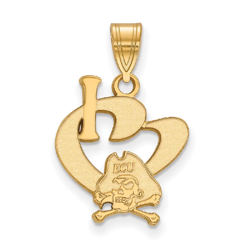 Tree - of - life pendants representing growth and strength 14k Gold Plated Silver East Carolina U Large I Love Logo Pendant Tree - of - life pendants representing growth and strength 14k Gold Plated Silver East Carolina U Large I Love Logo Pendant