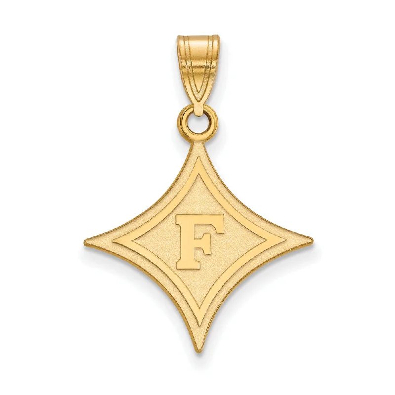 Key - shaped pendants, often symbolizing unlocking opportunities​ 14k Gold Plated Silver Furman U Large Rhombus Pendant
