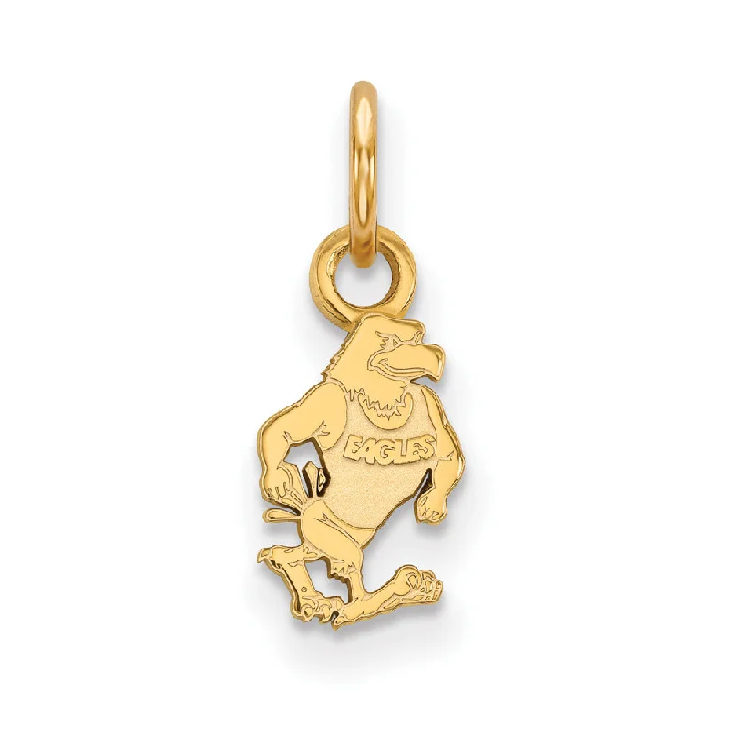 Gold pendants featuring a single large diamond for a luxurious look​ 14k Gold Plated Silver Georgia Southern U XS (Tiny) Charm or Pendant