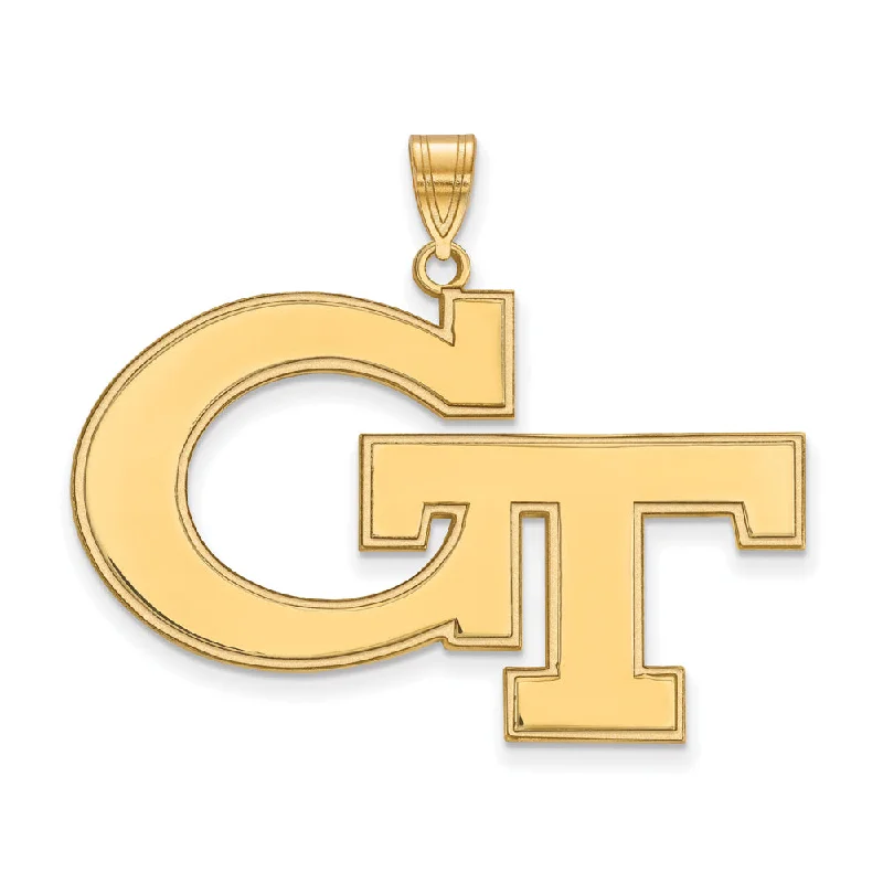 Emerald - set pendants with a rich, green hue​ 14k Gold Plated Silver Georgia Technology XL Pendant
