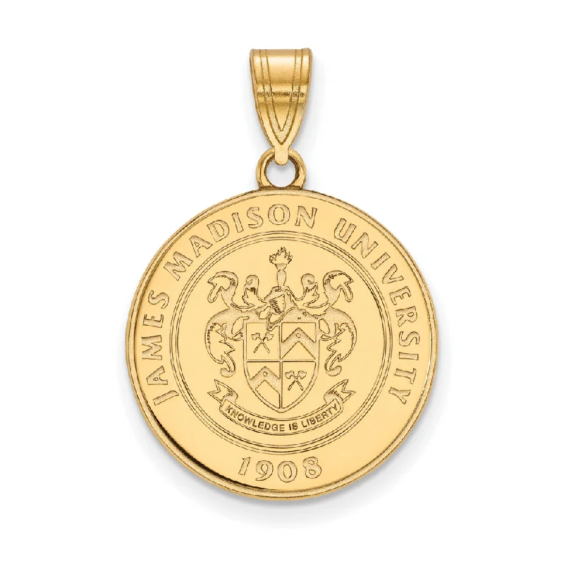 Seashell - designed pendants for a beachy vibe​ 14k Gold Plated Silver James Madison U Large Crest Pendant