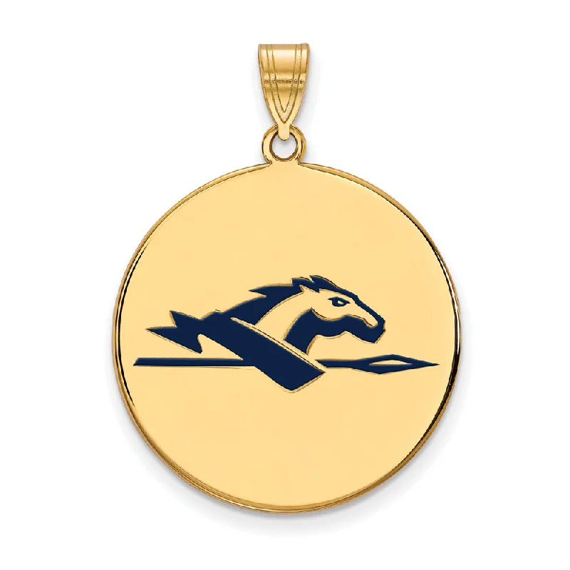 Garnet pendants in deep red tones​ 14k Gold Plated Silver Longwood U XL Enamel Disc Pendant