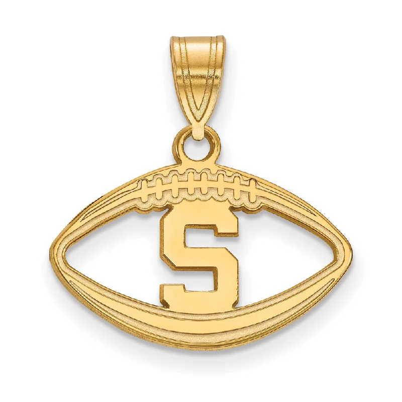 Moonstone pendants with a soft, iridescent sheen 14k Gold Plated Silver Michigan State Football Pendant Moonstone pendants with a soft, iridescent sheen 14k Gold Plated Silver Michigan State Football Pendant