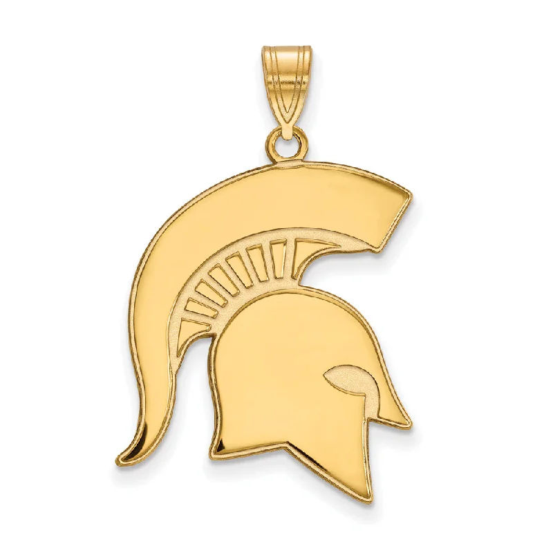 Pendant with a zodiac symbol for personalized astrology - themed jewelry​ 14k Gold Plated Silver Michigan State XL Logo Pendant